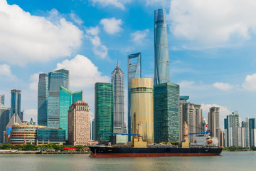 skyscrapers beautiful scenery, World Financial Center and Jin Mao Tower,shanghai tower in Shanghai, These are the tallest buildings in Shanghai.