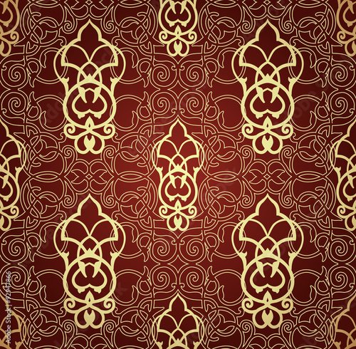 "Vector seamless pattern with filigree ornament." Stock image and
