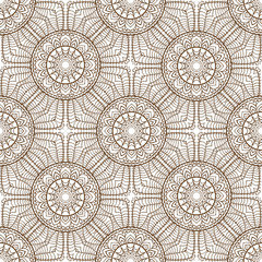 Arabic pattern. Seamless vector background. Mandala. Vintage decorative elements. Hand-drawn highly detailed background. Islam, Arabic, Indian, ottoman motifs.