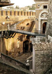 Fototapety  Wewnątrz słynnego Zamku Świętego Anioła w Rzymie, Włochy