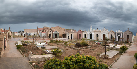 The old marine cemetery, Cimetiere Marin, in Bonifacio, Corsica, France