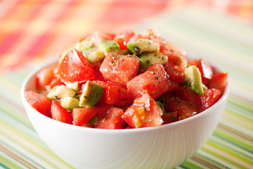 Tomato and avocado salad