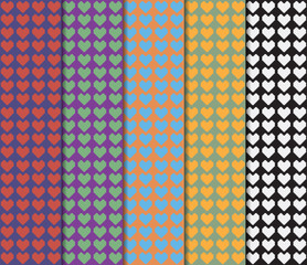 Pixelated hearts pattern.