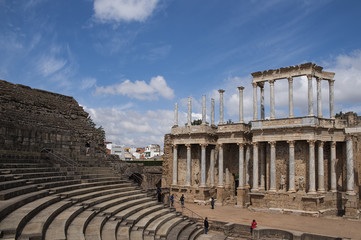 Obraz premium Monumental teatro de la antigua ciudad romana de Mérida. España