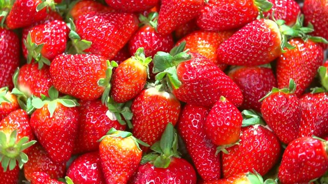 Fresh ripe perfect strawberry. Food frame background