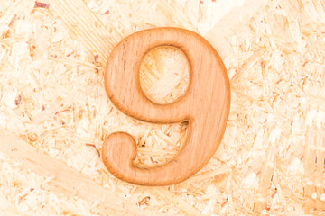 wooden numbers 9