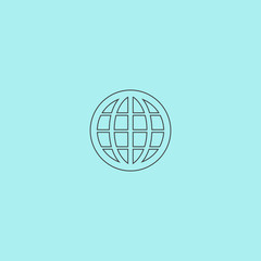 Earth Globe Emblem. Vector
