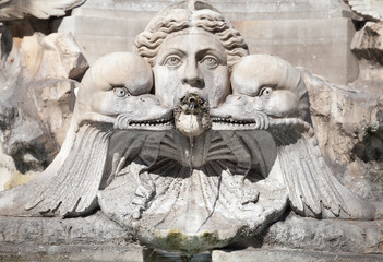  Italy, Rome. Fontana del Pantheon, fragment