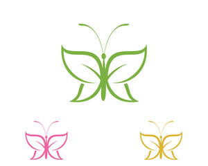 Leaf Butterfly Logo Template v5