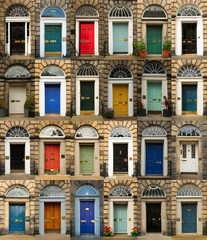 Colorful doors in Scotland - 92956620