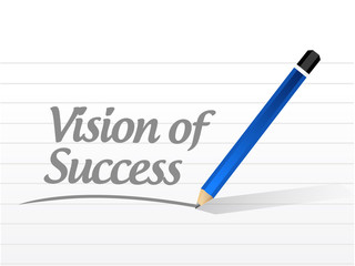 vision of success message sign concept