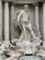 Rome, statue de Neptune à la fontaine de Trevi