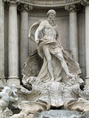 Rome, statue de Neptune à la fontaine de Trevi