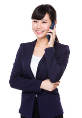 Young businesswoman talk to cellphone