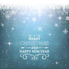 Fototapeta na wymiar Christmas vector background with decorative heading and light effect.