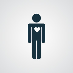 Flat Heart icon