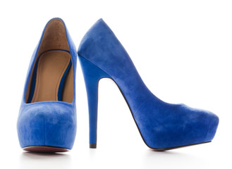 blue shoes
