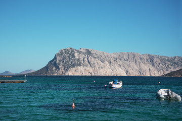 Obraz premium Tavolara cliff in Sardinia, ITaly.