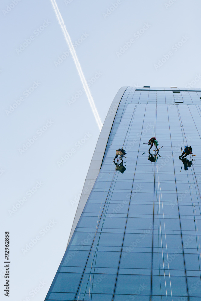 Wall mural wash skyscraper