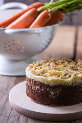 Homemade autumn carrot cake