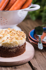 Homemade autumn carrot cake
