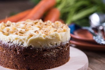 Homemade autumn carrot cake