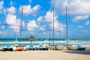 Marina at Varadero beach in Cuba
