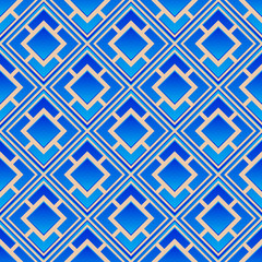 Abstract blue background - geometric pattern seamless