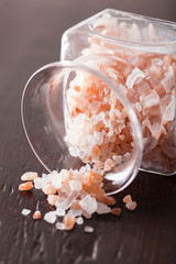 pink himalayan salt in jar
