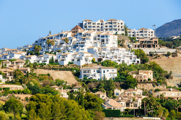 Fototapeta na wymiar Village With White Houses In Benahavis, Malaga, Andalusia, Spain