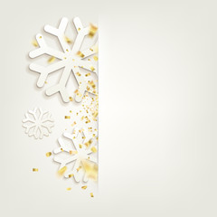 Elegant Christmas background.Confetti isolated.