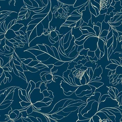 Schapenvacht deken met patroon Bloemenprints Naadloos bloemenpatroon.