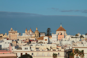 Fototapeta na wymiar City roofs. Cadiz, Spain