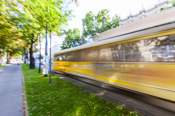 traffic in the city blurred motion