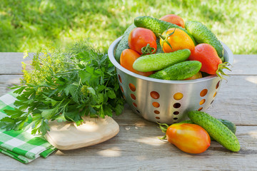 Fresh ripe vegetables
