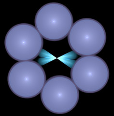 3d abstract fractal illustration for creative design