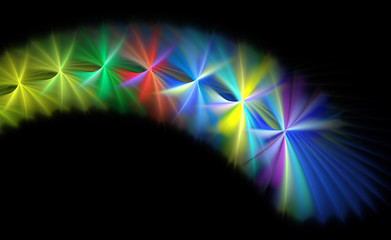 3d abstract fractal illustration for creative design