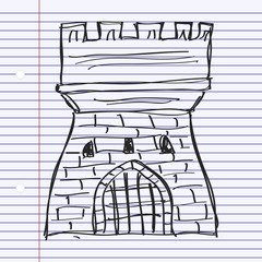 Simple doodle of a castle