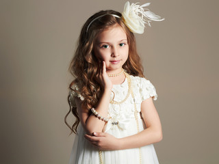 cute little girl in princess dress.beautiful child © eugenepartyzan