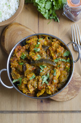 Pork and aubergine curry