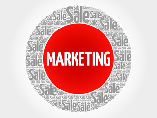 MARKETING stamp vector words cloud, business concept background