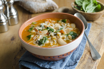 Bean and barley soup