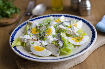 Skinny chicken Caesar salad