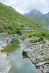 Fototapeta na wymiar Landscape with the image of mountains in Albania