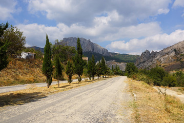 Пейзажи Крыма. Дорога в поселок Солнечная Долина.