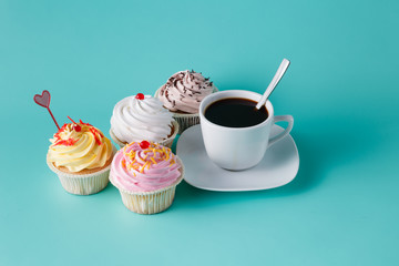 Cupcakes and coffee cup