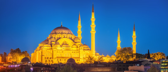 Hagia Sophia early at the night in Istanbul