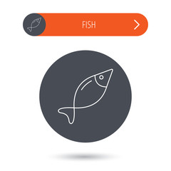 Fish icon. Fishing sign.