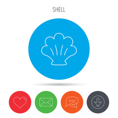 Sea shell icon. Seashell sign.