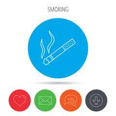 Smoking allowed icon. Yes smoke sign.